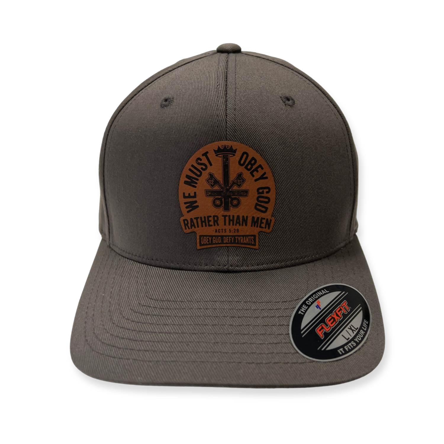 We Must Obey God Patch Fitted Hat