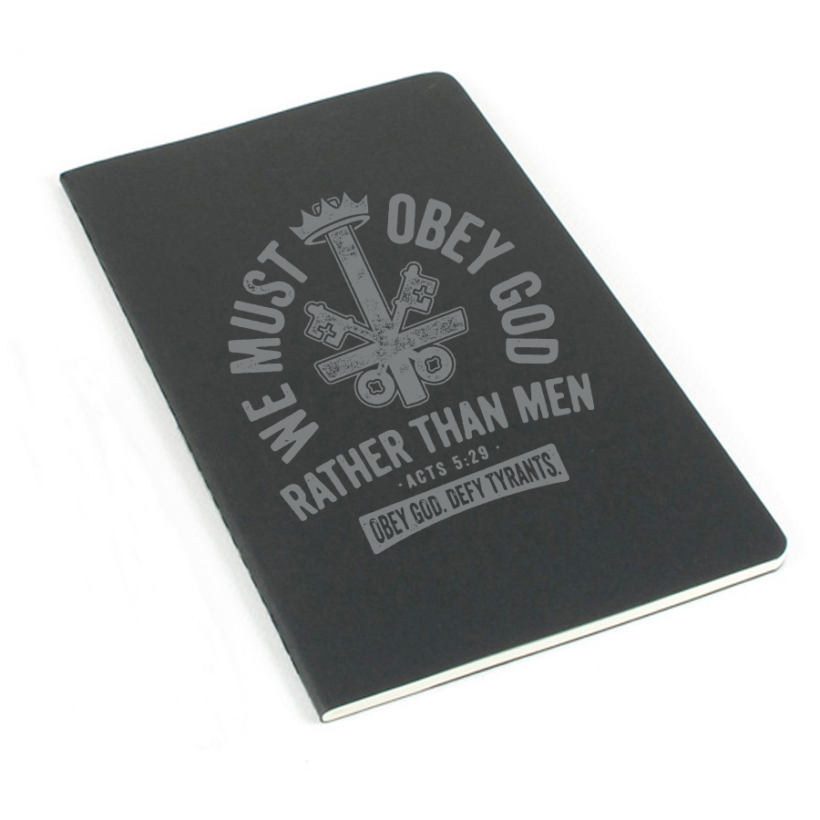 We Must Obey God Laser Etched Moleskine Journal