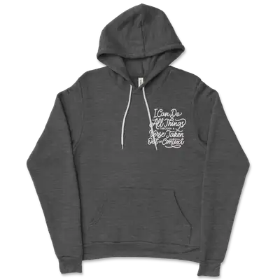 I Can Do All Through A Verse Left Chest Ladies Hoodie
