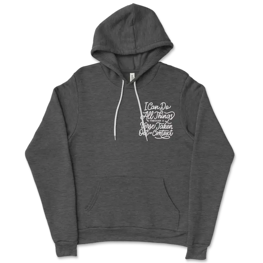 I Can Do All Through A Verse Left Chest Ladies Hoodie
