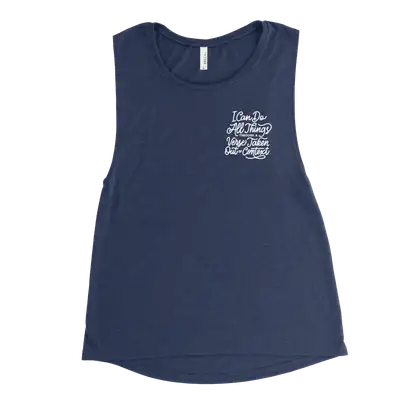 I Can Do All Through A Verse Left Chest Muscle Tank
