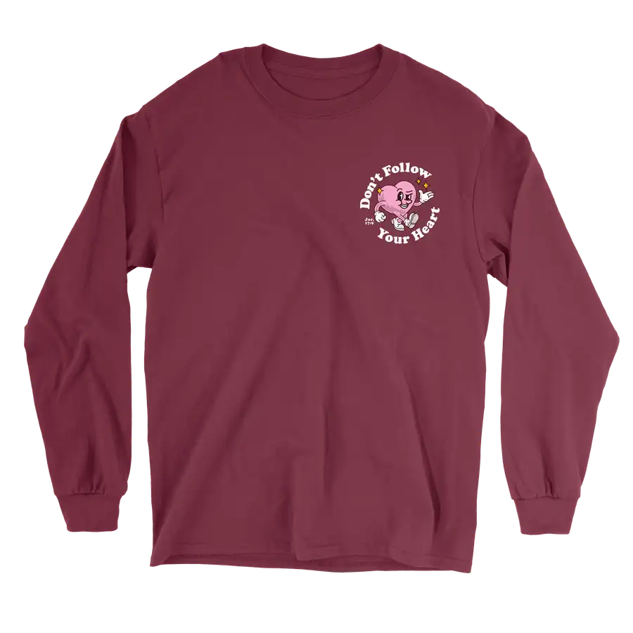 Don't Follow Your Heart Retro Long Sleeve Tee #2