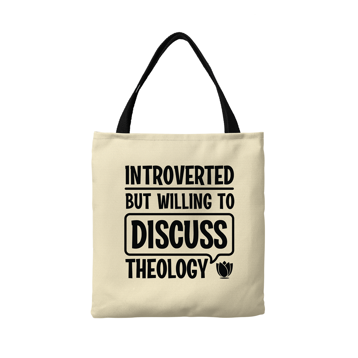 Willing To Discuss Theology Canvas Tote