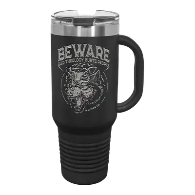 Beware 40 oz Insulated Travel Tumbler