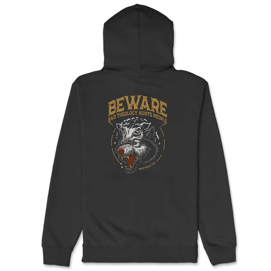 Beware: Bad Theology Hurts People Zipper Hoodie #2