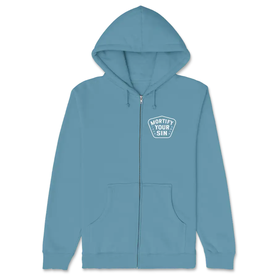 Mortify Your Sin Left Chest Zipper Hoodie
