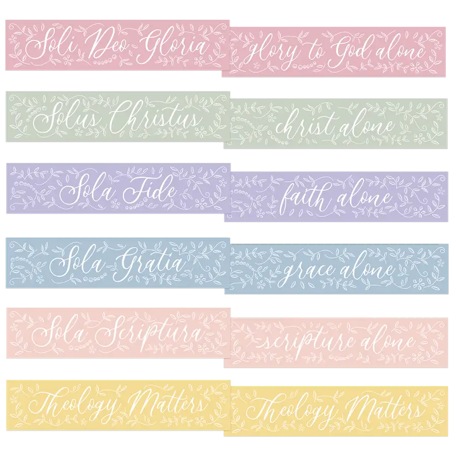 Five Solas Floral Bookmark Set #2