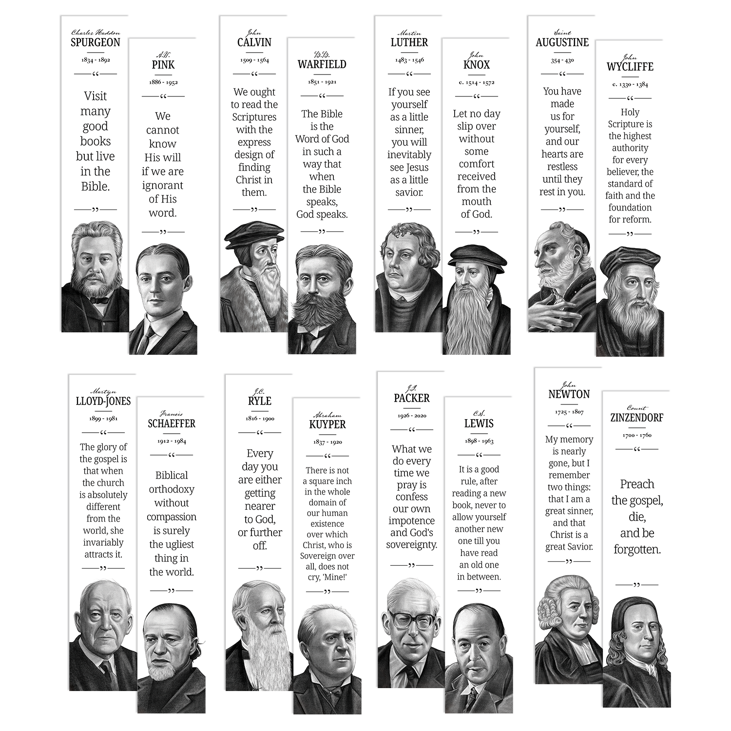 Portrait Theologian Quotes Bookmark Set