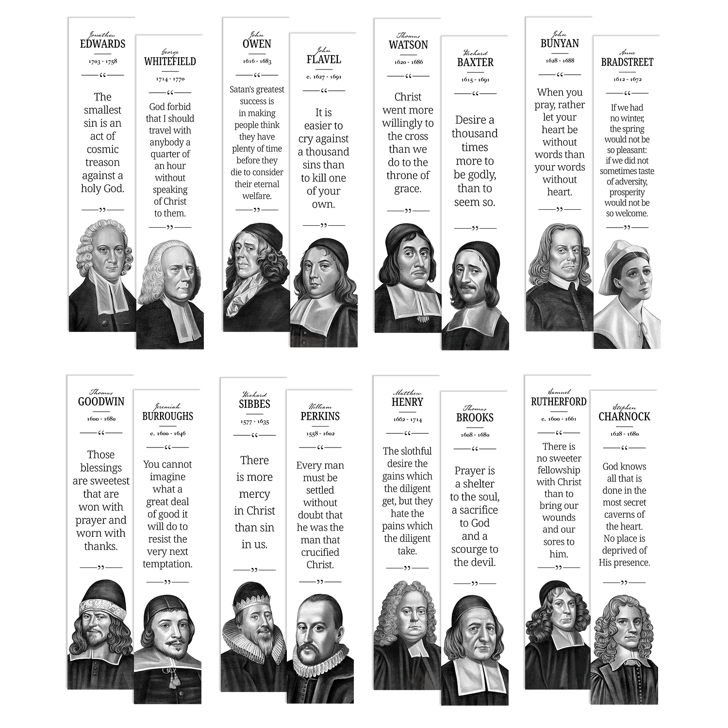 Puritans Quotes Bookmark Set