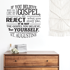 Not The Gospel Vinyl Wall Statement
