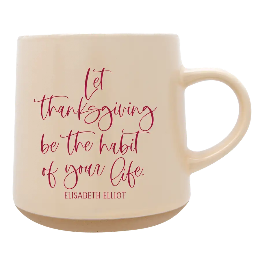 Let Thanksgiving Be The Habit Melrose Mug