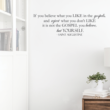 Not the Gospel, but Yourself Vinyl Wall Statement