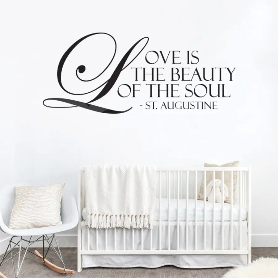 Love Is the Beauty of the Soul Vinyl Wall Statement