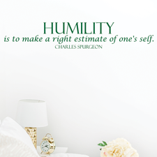 Humility Quote Vinyl Wall Statement