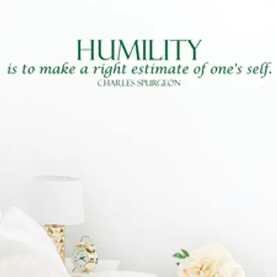 Humility Quote Vinyl Wall Statement