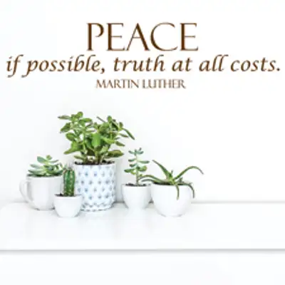Peace If Possible Vinyl Wall Statement