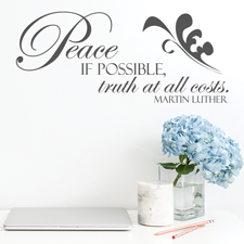 Peace If Possible Vinyl Wall Statement