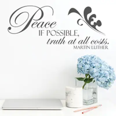Peace If Possible Vinyl Wall Statement