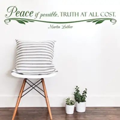 Peace If Possible Vinyl Wall Statement