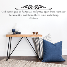 No Peace Apart from God Vinyl Wall Statement