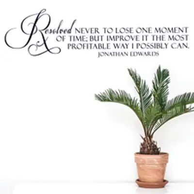 Resolved, Never to Lose One Moment Vinyl Wall Statement