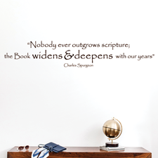 Nobody Ever Outgrows Scripture Vinyl Wall Statement