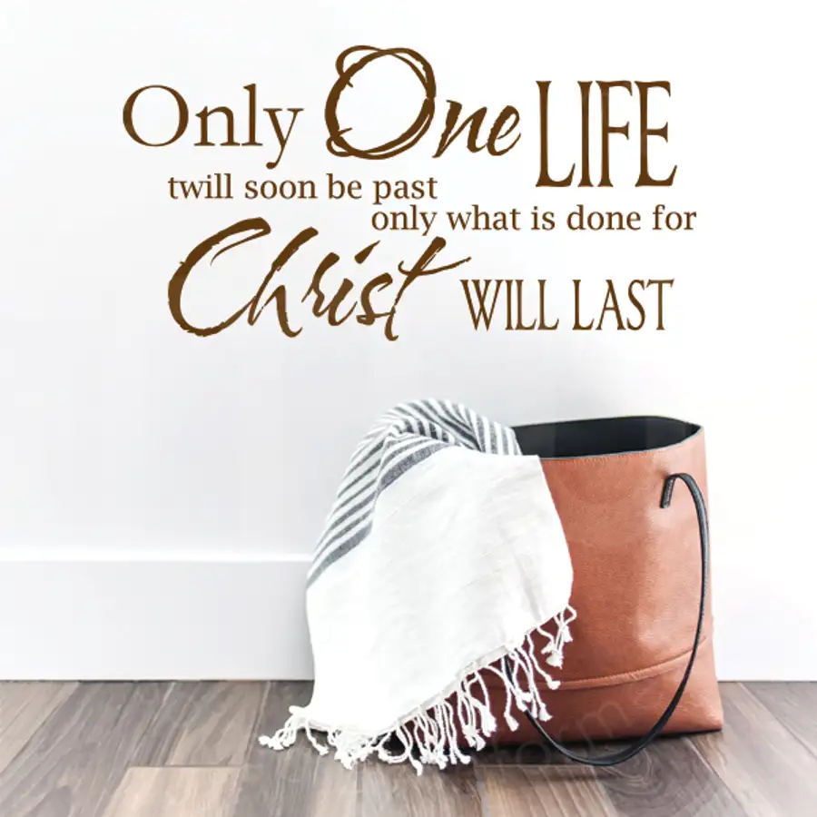 Only One Life Vinyl Wall Statement