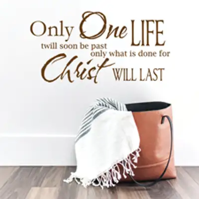 Only One Life Vinyl Wall Statement