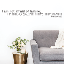 Not Afraid of Failure Vinyl Wall Statement