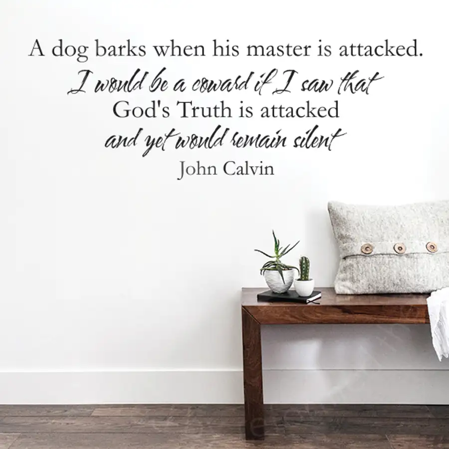 When His Master Is Attacked Vinyl Wall Statement