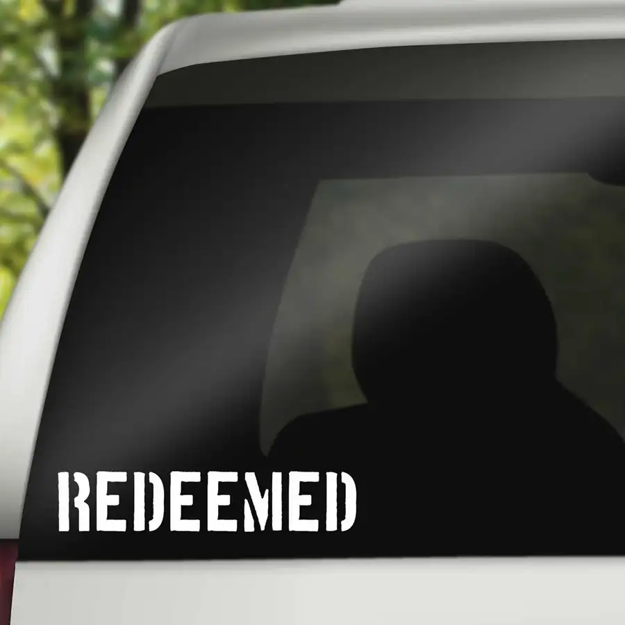 Redeemed Stencil Vinyl Decal