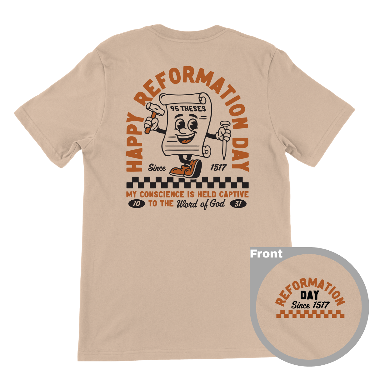 Happy Reformation Day Tee Back Print