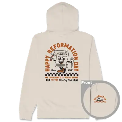 Happy Reformation (Sand) Zipper Hoodie
