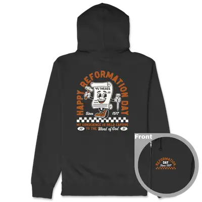Happy Reformation (Black) Zipper Hoodie