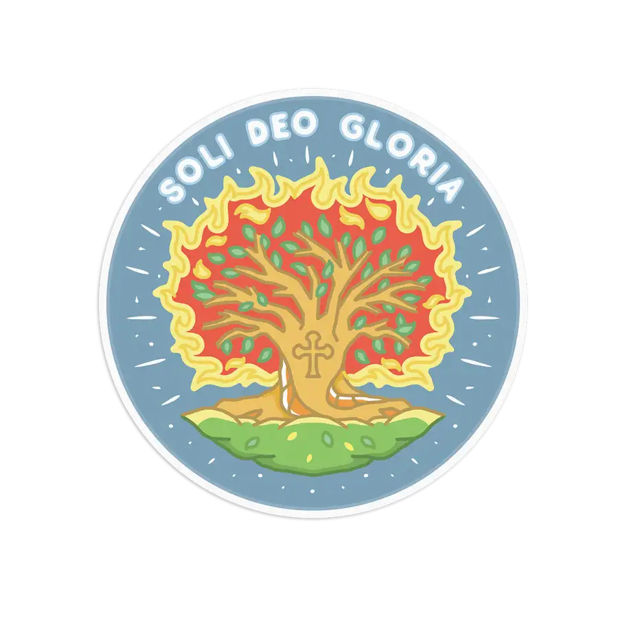 Soli Deo Gloria Burning Bush Sticker #2