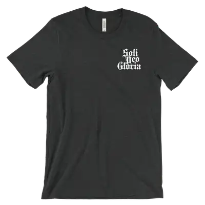 Soli Deo Gloria (Blackletter) Left Chest Tee