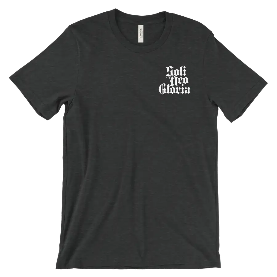 Soli Deo Gloria (Blackletter) Left Chest Tee