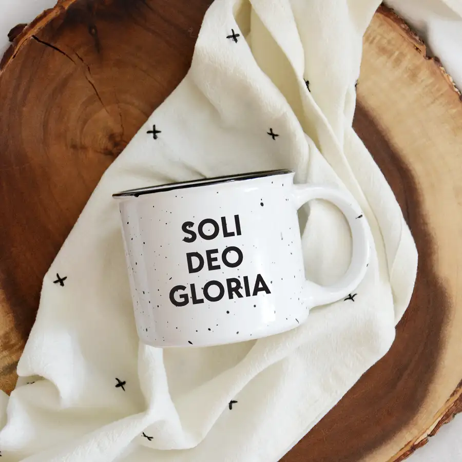 Soli Deo Gloria (Block) Camp Mug #3