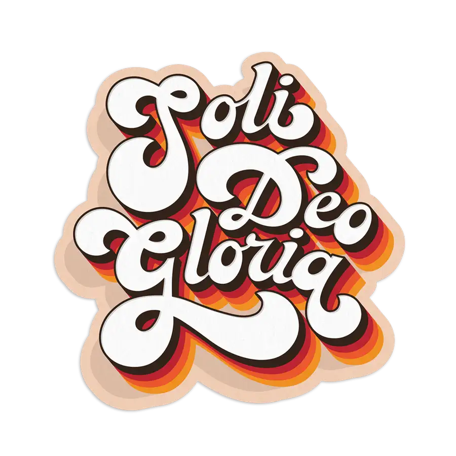 Soli Deo Gloria Retro Sticker #2