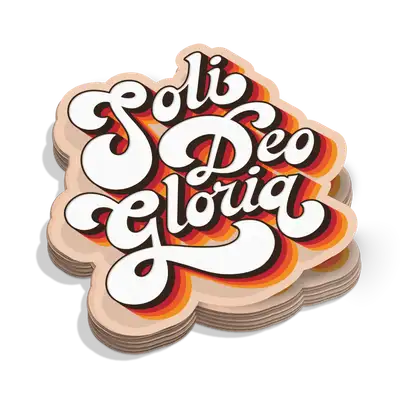 Soli Deo Gloria Retro Sticker