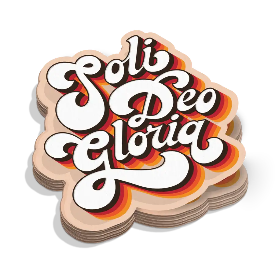 Soli Deo Gloria Retro Sticker
