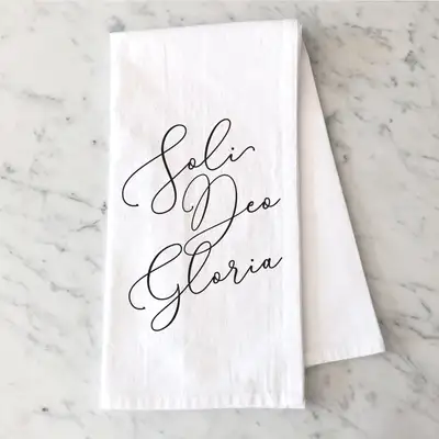 Soli Deo Gloria (Belisia) Tea Towel
