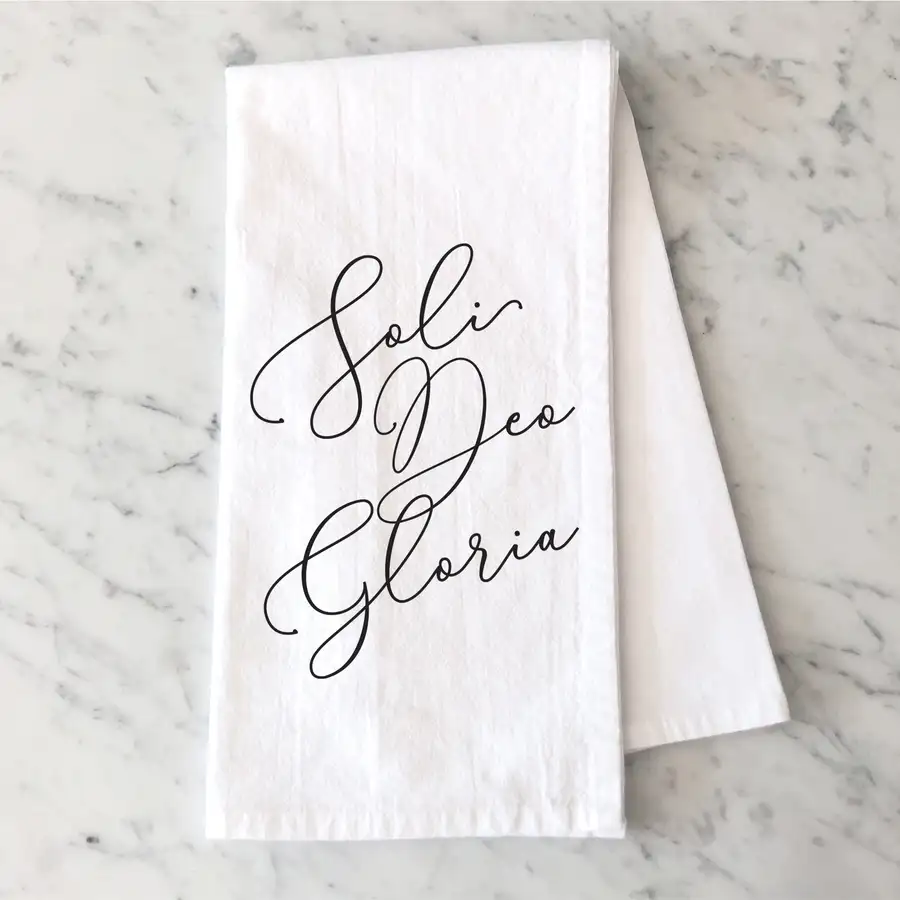 Soli Deo Gloria (Belisia) Tea Towel