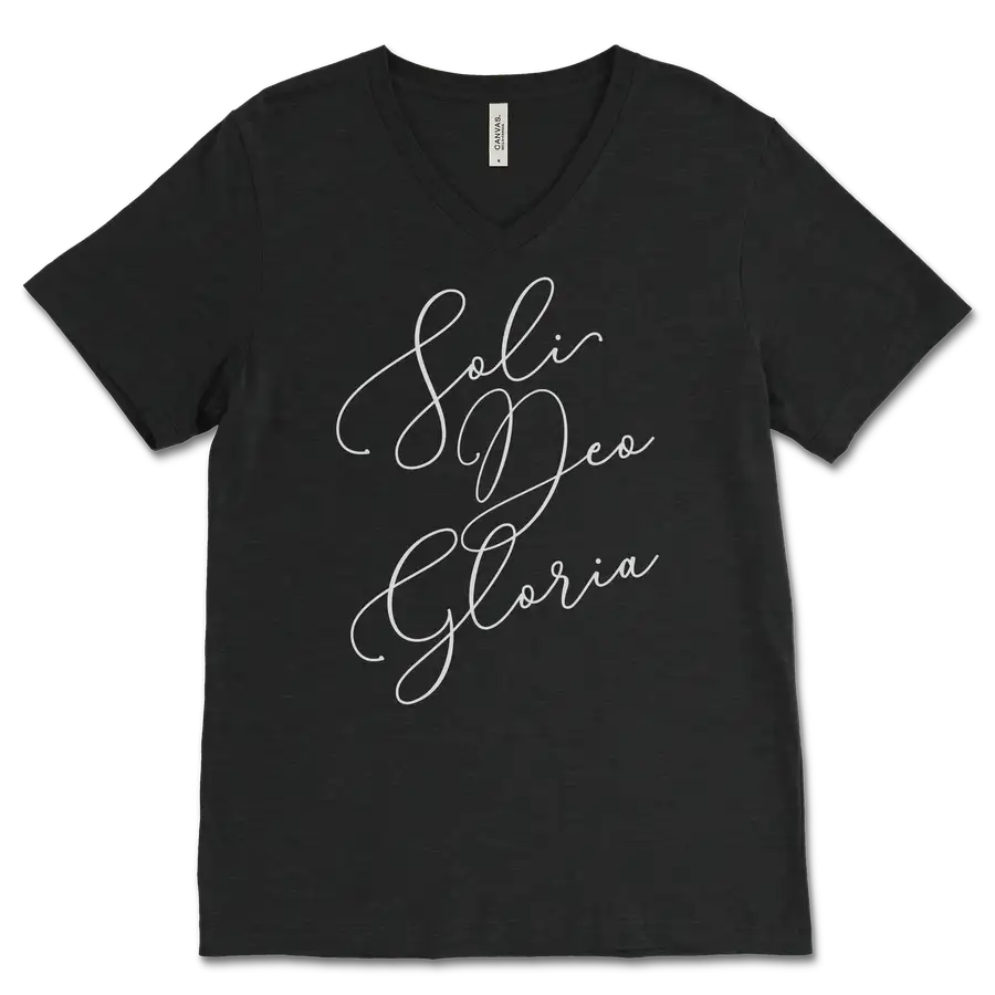 Soli Deo Gloria (Belisia) V&dash;Neck Tee