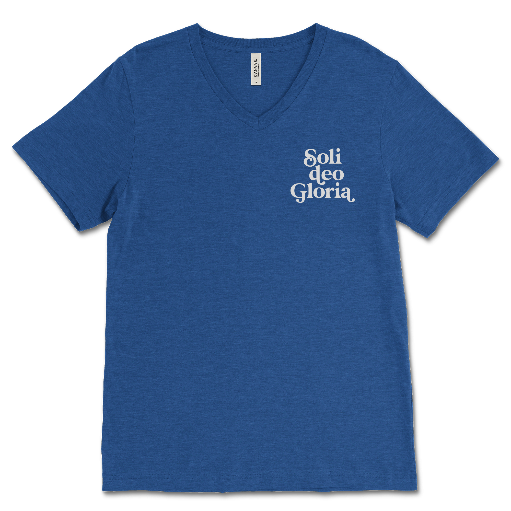 Soli Deo Gloria Left Chest V‐Neck Tee
