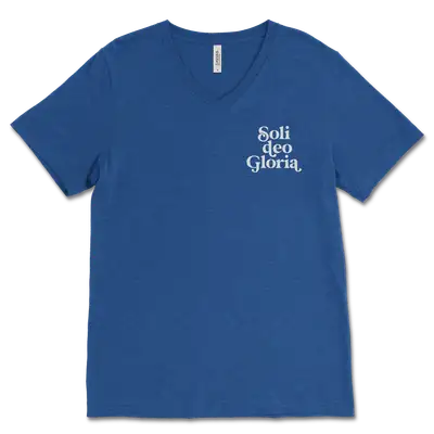 Soli Deo Gloria Left Chest V‐Neck Tee