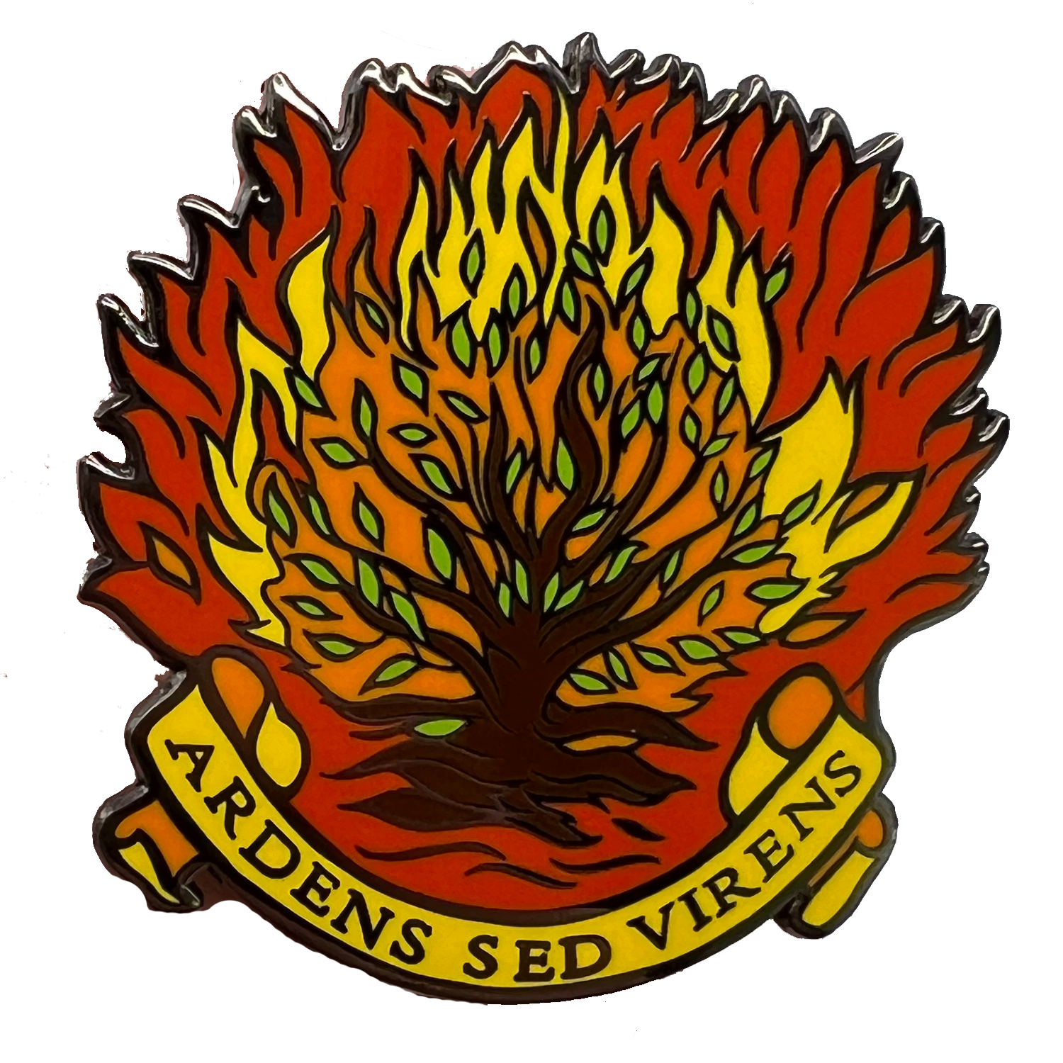 Ardens Sed Virens Enamel Lapel Pin