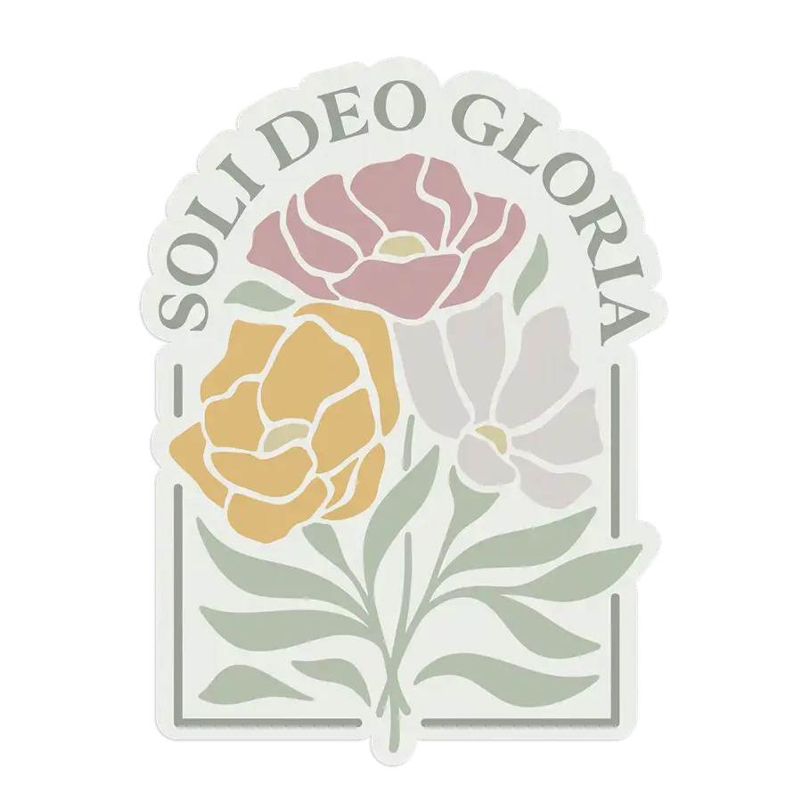 Soli Deo Gloria Floral Sticker #2