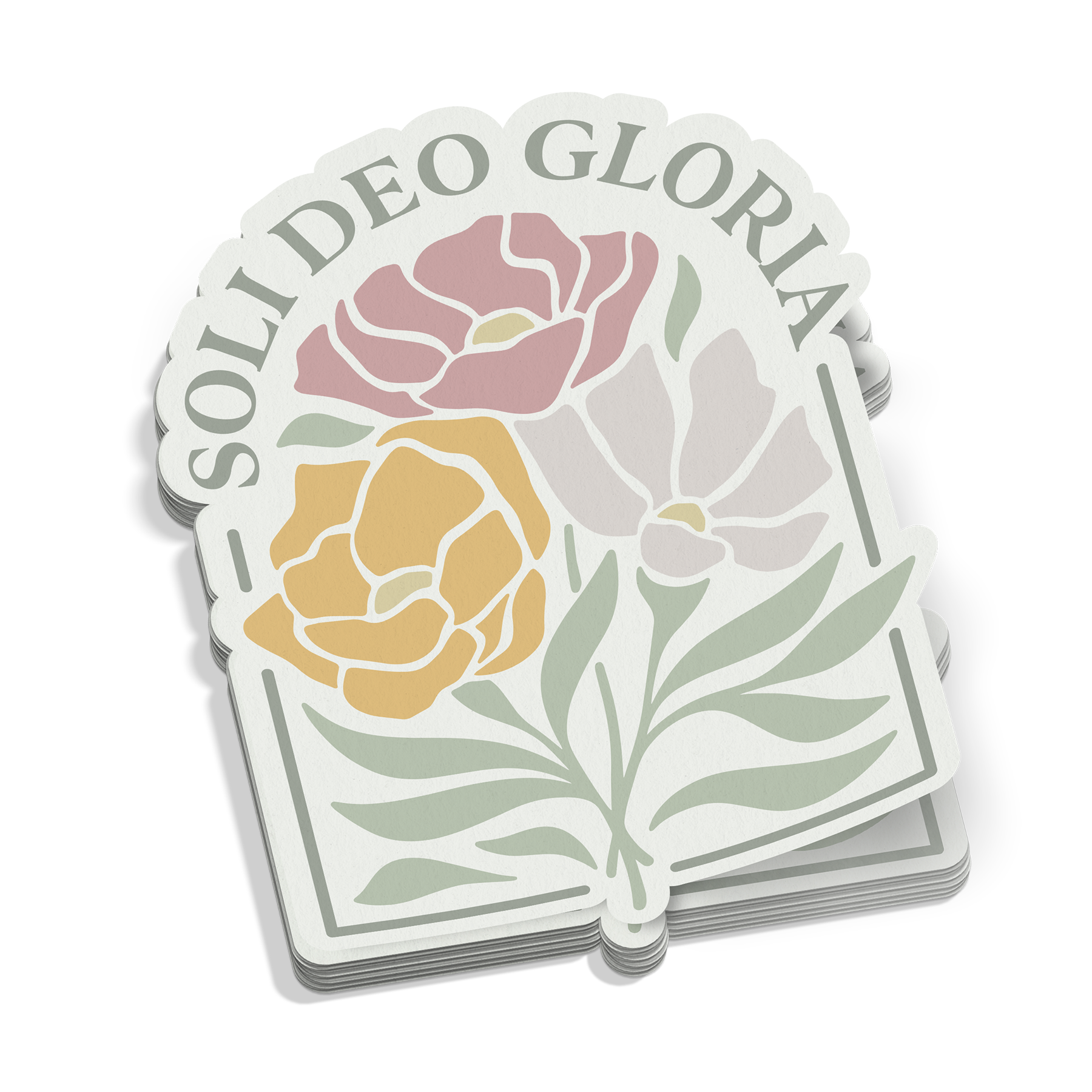 Soli Deo Gloria Floral Sticker