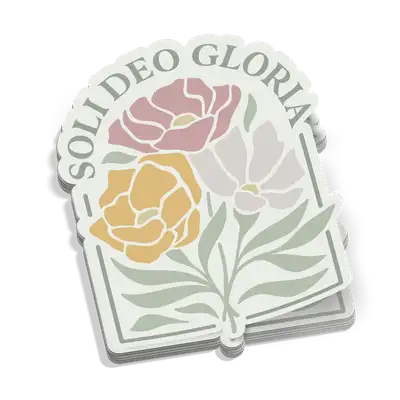 Soli Deo Gloria Floral Sticker